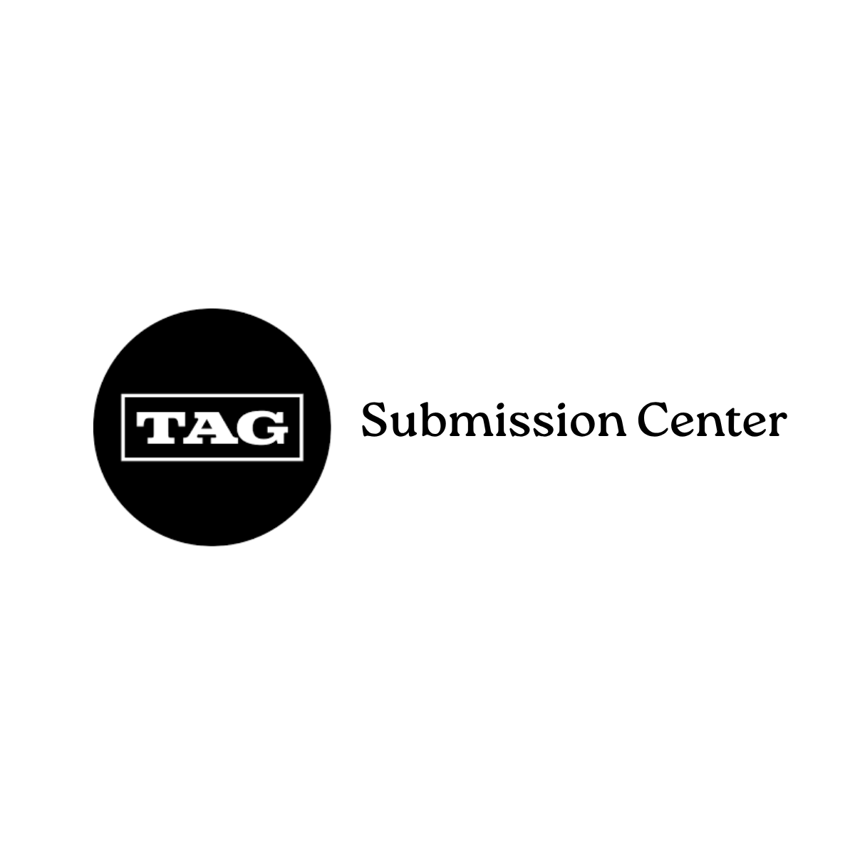Logo of TAG Submission Center on a white background